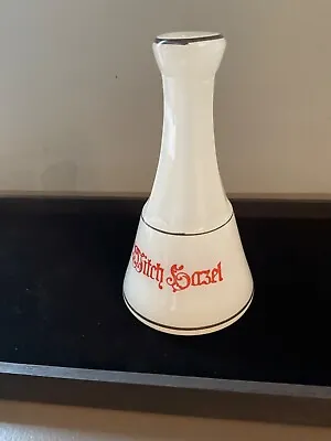 Vintage Witch Hazel Milk Glass 6.75  Tall Barber Apothecary Bottle Mint • $20