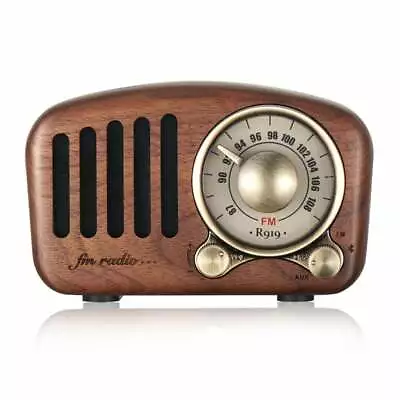 Vintage Radio Retro Bluetooth Speaker Greadio Walnut Wooden FM Radio Old Fahsion • $84.55