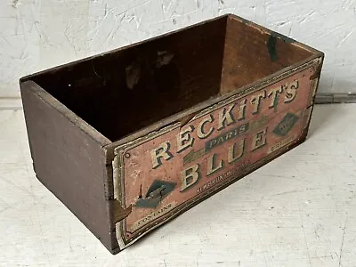 Vintage Reckitt's Paris Blue Laundry Soap Wooden Box New Brunswick NJ • $30