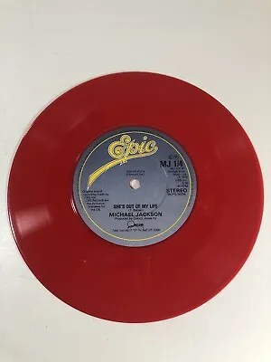 MICHAEL JACKSON-She's Out Of My Life/PUSH ME AWAY- UK IMPORT - 7  Red Vinyl • $9.99