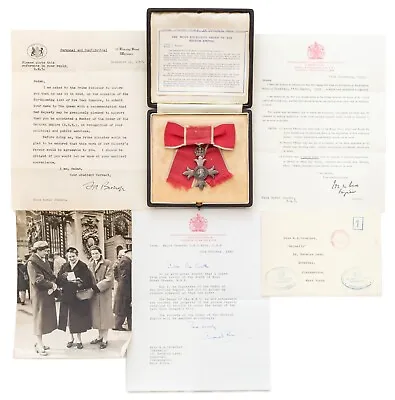 £240 • Buy Elizabeth II MBE (Civil) Breast Badge To MISS NORAH SHERD In Case & Ephemera