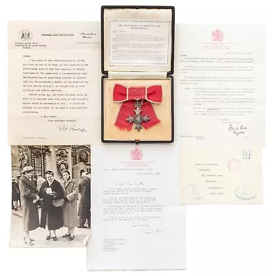 Elizabeth II MBE (Civil) Breast Badge To MISS NORAH SHERD In Case & Ephemera • £240