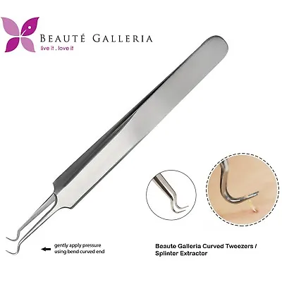 $6.99 • Buy Curved Tweezers Blackhead Remover Pimple Extractor Popper Acne Blemish Comedone