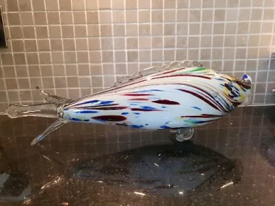 Large Multicoloured Freestanding Murano Glass Fish Retro Home Decor • £18