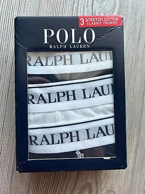 New - Ralph Lauren Polo Men’s Stretch Cotton Trunks  - 3 Pairs - Small • £17.50
