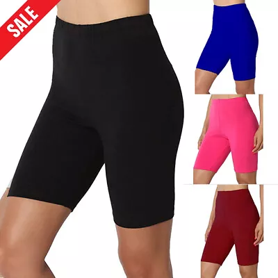Womens Capri Leggings Soft Stretch Workout Fitness Crop High Waisted Yoga Pants • £6.59