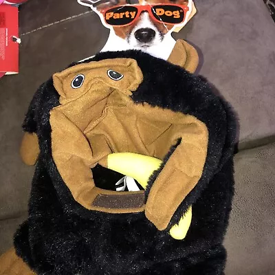 Party Dog Plush Gorilla Monkey With Banana Dog Halloween Costume Size M • $7