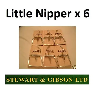 £9.99 • Buy 6 X Little Nipper Snap Traps Mice Mouse Rodent Killer Professional Trap