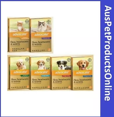 Advocate For Dogs & Cats - Fleas Heartworm & Worms - 6 Pack • $76.95