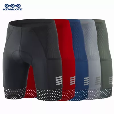 KEMALOCE Cycling Shots Men M/L/XL/2XL Black&Blue&Grey Padded Bicycle Bike Shorts • $23.90