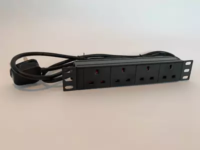 4 Way 10.5  UK Socket SoHo Rack PDU For Slimline Data Cabinets- Reverse Bracket • £19.99