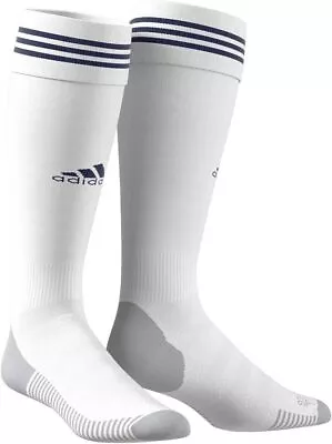 Adidas Football Socks Mens Adi 18 High 1 Pair White Size 8.5 To 10 Genuine New • £11.99