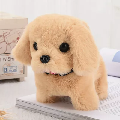 Walking Barking Puppy Battery Powered Wagging Puppy Dog Plush Toy For Kids Child • £6.71