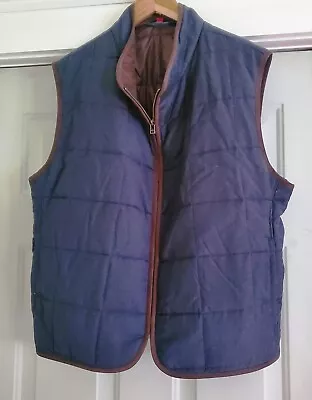 JKT New York Quilted Wool Zippered Vest Dark Blue - Size 46 XXL • $45