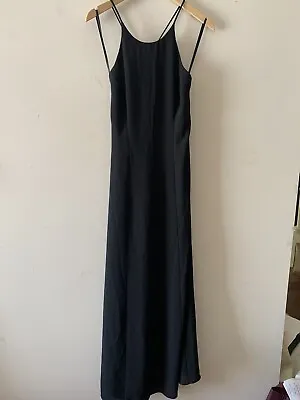 Vintage Cue Black Long Maxi Dress Size 12 • $30