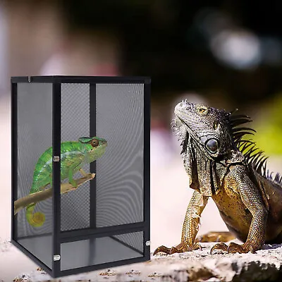 $85.50 • Buy Reptile Mesh Cage Enclosure Lizard Breeding Tank Large For Turtle Chameleon