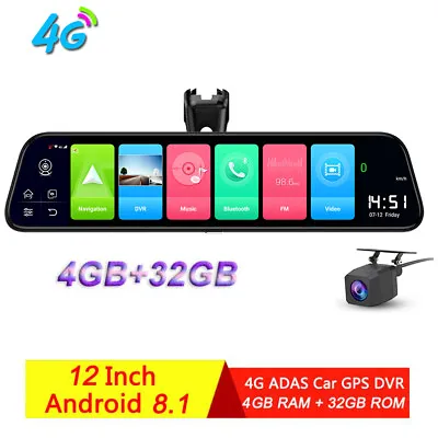 Special Car DVR Camera Android Mirror Wifi Bluetooth GPS Dash Cam Video Recorder • $164.25