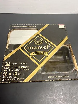 Vintage Mirrored 12  X 12  Wall Tiles Glas-Tile Marsel Mirrors NOS 6 Plain Edge • $19.76