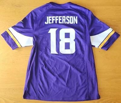 Minnesota Vikings Justin Jefferson Jersey Size Large L NFL On Field Purple  • $24.99