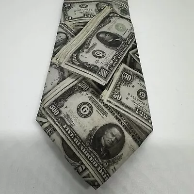 U.s. Money Million Dollar Tie By Ralph Marlin Vintage 1994 • $9.99