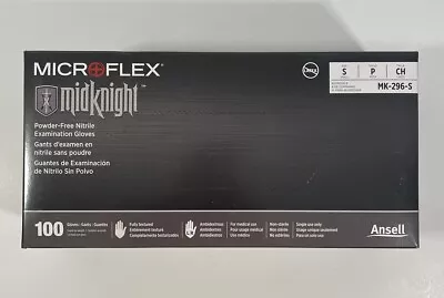 Microflex Midknight Powder Free Nitrile Gloves Size Small Mk-296-S 100/Box • $11.50