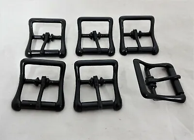 Lot Of 6 Black Metal Roller Buckles Horse Tack Center Bar Sizes Leathercraft New • $8.99