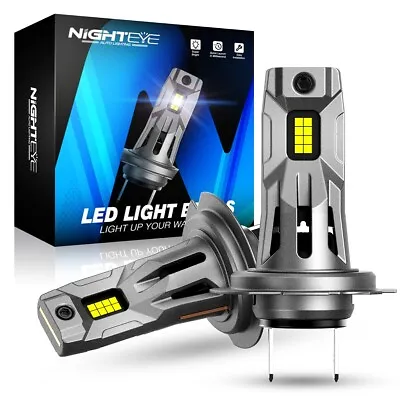 NIGHTEYE 2024 H7 LED Headlight Bulbs Kit 12000LM Hi-Lo Beam Canbus Error Free • £22.59