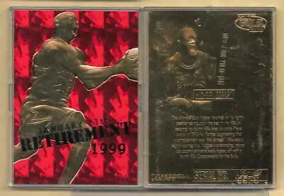 1999 Michael Jordan Retirement Ruby 23 KT Karat GOLD Chicago Bulls /9923 • $40