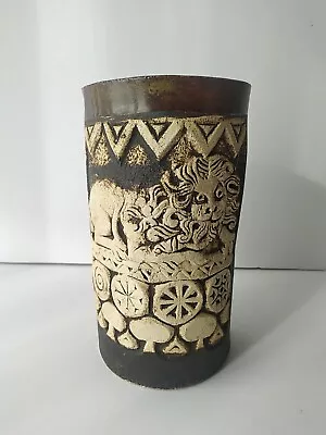 Quantock Design Studio Pottery Vase. 20cm Tall • £15