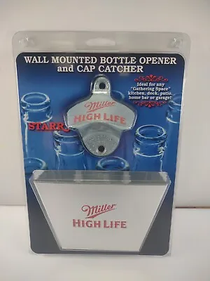 Miller High Life Wall Mount Bottle Opener & Cap Catcher - Starr X - Discontinued • $19.95