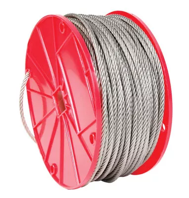 Campbell Chain Electro-Polish Stainless Steel 3/32 In. D X 250 Ft. L Cable • $62.66
