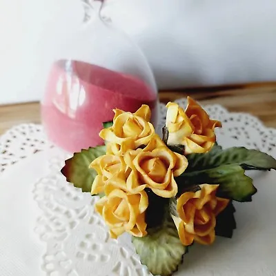   Yellow Roses Vintage Lowers Millinery Flowers Flores Amarillas • $4.75