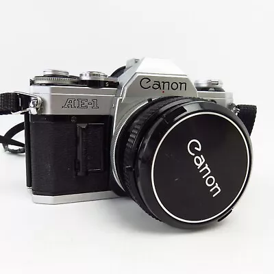 Canon AE-1 35mm SLR Film Camera With FD 50mm Lens - Untested • £18