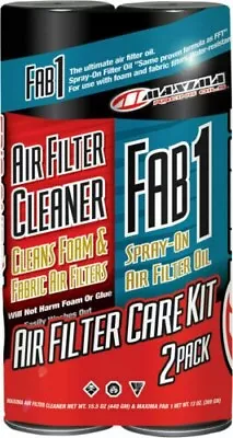 Maxima Racing Oil Foam & Fabric Motorcycle Air Filter Cleaner And Oil Kit • $31.29