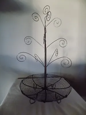 Vintage Ornament Display Stand 18” Metal Wire Table Top Tree Primitive Easter • $39.94