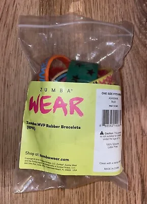 Zumba Wear MVP Rubber Bracelets  Pack Of 8 Brand New In Bag Various Colours • £8.99