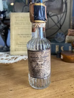 Vintage 1930'S Southern Comfort Miniature Liquor Glass Bottle EMPTY Rare Label • $44.77