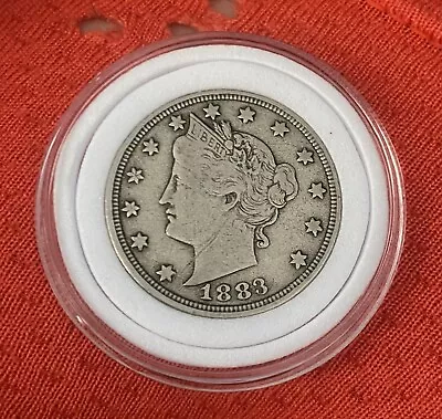 Nice Detail 1883 “no Cents” U.S. Liberty V-Nickel Can See “Liberty”. S+H .99cts • $4.99