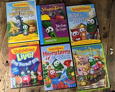 Official Veggie Tales Children's Animation DVD Bundle/Collection/Job Lot X6 • £24.95