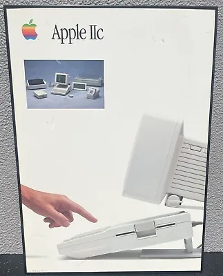 Apple IIc 1985 Computer Framed Poster Vintage 30x22 USA Tech Ad Rare Sign • $79