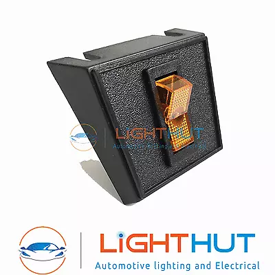 12V 20A Amber Illuminated On Off Rocker Switch With Panel Classic Car Etc • £6.95