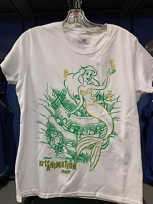 New Disney Art Of Animation Resort Little Mermaid Ariel Sketch Ladies T-Shirt  • $19.57