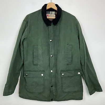 The British Millerain Jacket Men Large Green Pockets Fisherman Military Hunting • $37.32