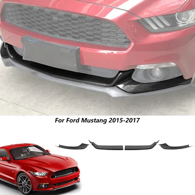 Front Bumper Surround Trim Guards Cover For Ford Mustang 2015-2017 Carbon Fiber • $59.61