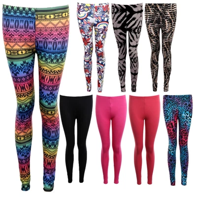£4.99 • Buy Women's Tiger Tie Dye Cartoon Aztec Multicolour Tribal Print Ladies Leggings