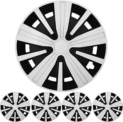 4x Premium Design Hubcaps Set   Spinel To   15 Inch White Black • $148.57