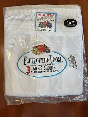 Fruit Of The Loom Vintage NOS Mens Boxer Shorts Size 44 Sanforized Cotton USA • $27.77