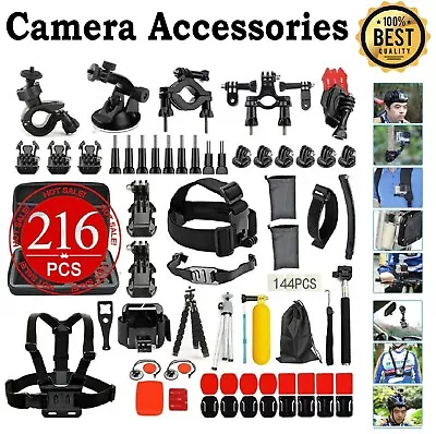 GoPro Accessories Action Camera Accessories Case Chest Head Mount Float Head Kit • $52.99