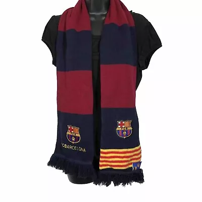 FC Barcelona Scarf Spain Football Soccer Club FCB Official Product Red Blue 60  • $14.99