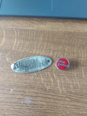 £0.99 • Buy Vintage Royal Enfield Motorcycle Badges X 2 